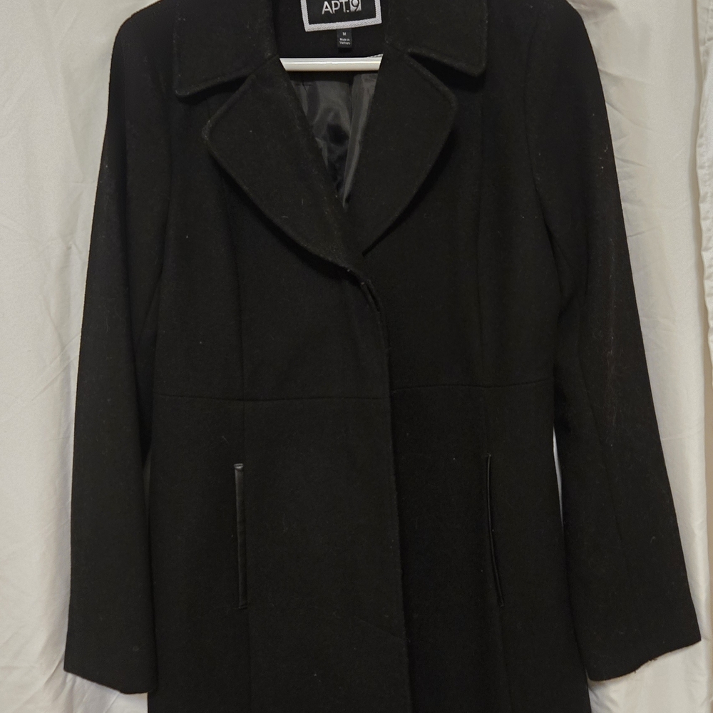 Apt. 9 Women's Elegant Black Trench Coat